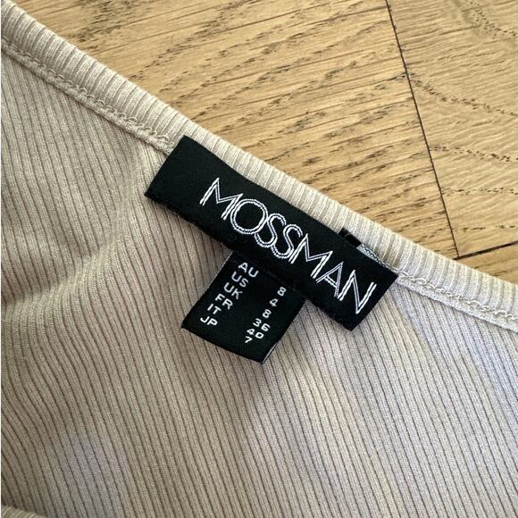 Mossman - Vice Keyhole Shoulder Tank Top in Beige - Picture 2 of 3